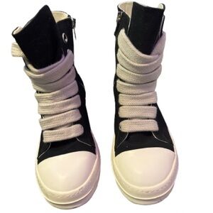 High-Top Sneakers - Black and White